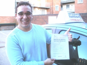 Thank you very much Franco. The way you teach is very clear and concise. You taught me how to drive safely and I now I feel very confident when I drive. I passed my driving test today first time and I have to thank you for that. By the way, thank you very much for never shouted at me during my lessons. You are the best driving instructor....